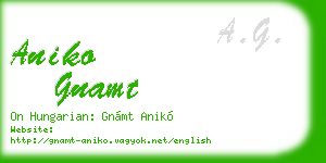 aniko gnamt business card